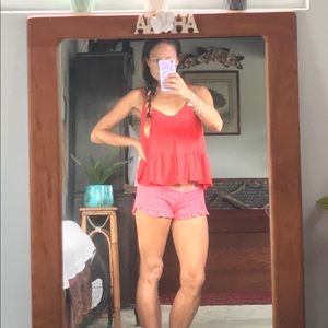 ❤️TOPSHOP RED PEPLUM CAMI/TOP❤️